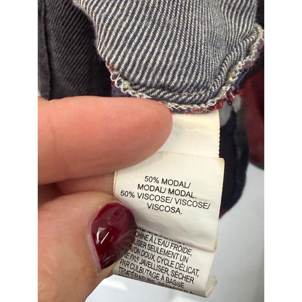 Lucky Brand Button Down Shirt Plaid Modal Viscose Blend Casual Medium - Picture 6 of 9